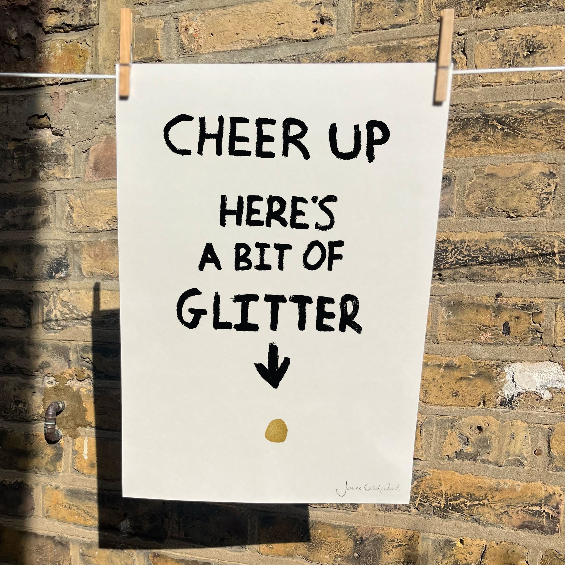 James Ra'ad Ward Funny Art Prints glitter front facing