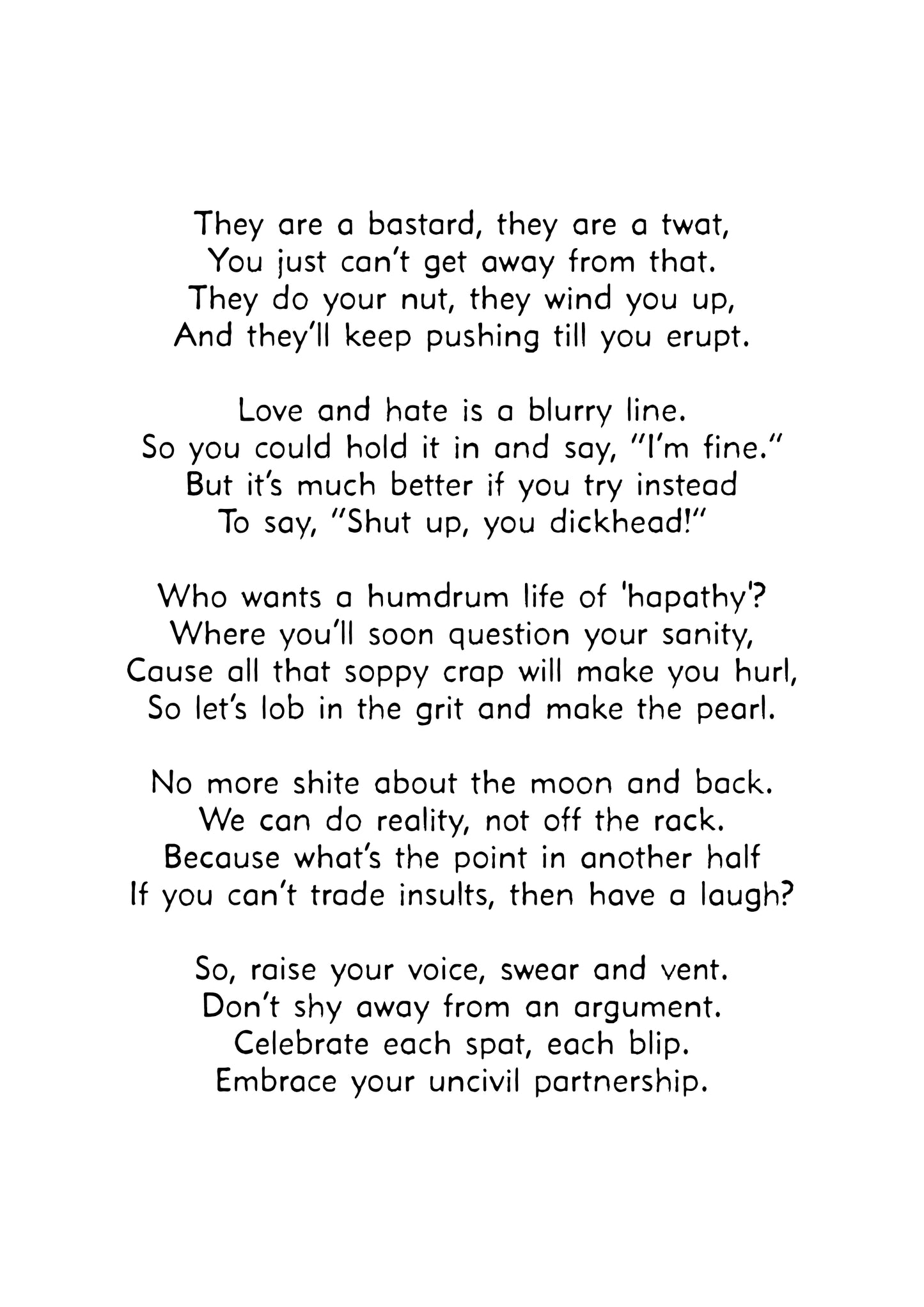 Uncivil Partnership - Screenprint